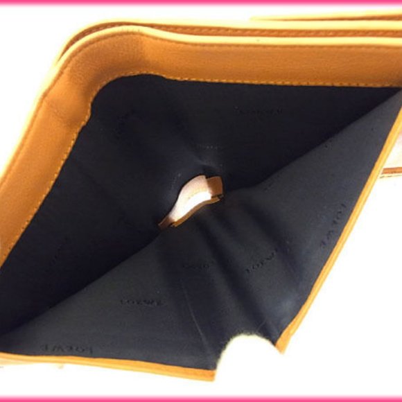 Authentic Loewe Wallet Purse Monogram Mini Agenda Yellow Woman - Picture 5 of 5